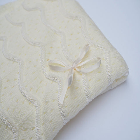 White / Ivory Christening Blanket -  Baptism Blanket - Blessing Blanket - Dediction Blanket -  Take Home Baby  BLanket - Shawl baby White or Ivory