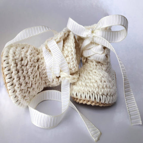 Baby Shoes, Baby Boy  booties, Baby Boy Christening Shoes Crochet , Baptism Shoes, White or Ivory