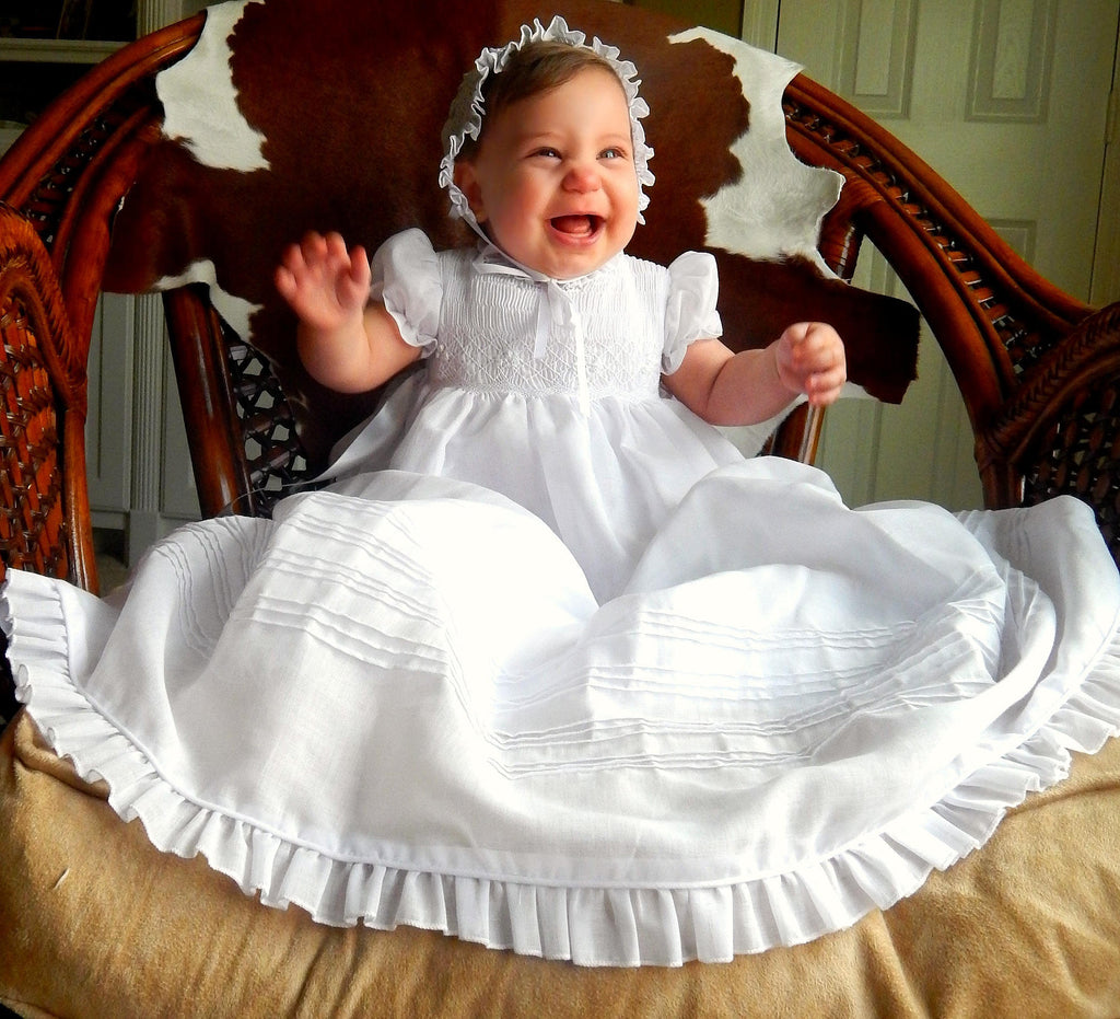 Embroidered Lace Memory Infant Baptismal Gown: 9-12 Month (20-22 lbs)- ON  SALE! - OrthodoxGifts.com